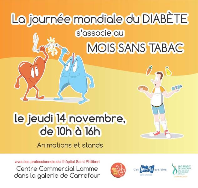 tabac et diabète le 14 novembre à Carrefour Lomme